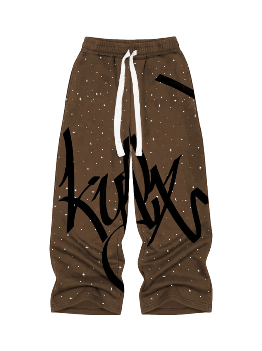 Kylx brown baggy sweatpants
